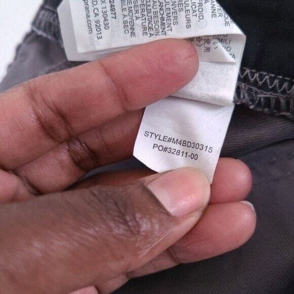 Prana Mens Bridger Gray Slim Fit Jeans Size 40x30 - Picture 8 of 11